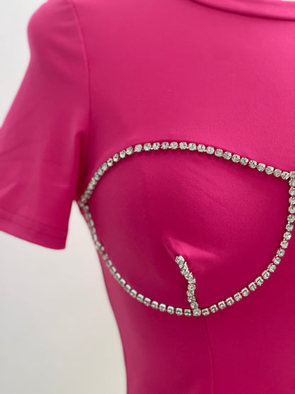 Fushia Diamond bra top