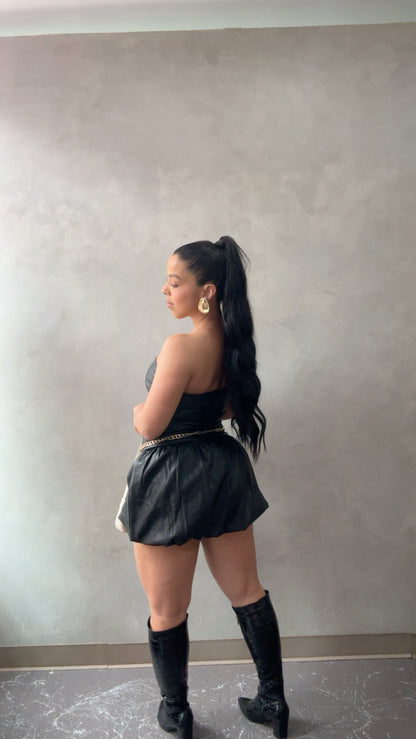 Leather Bubble Dress