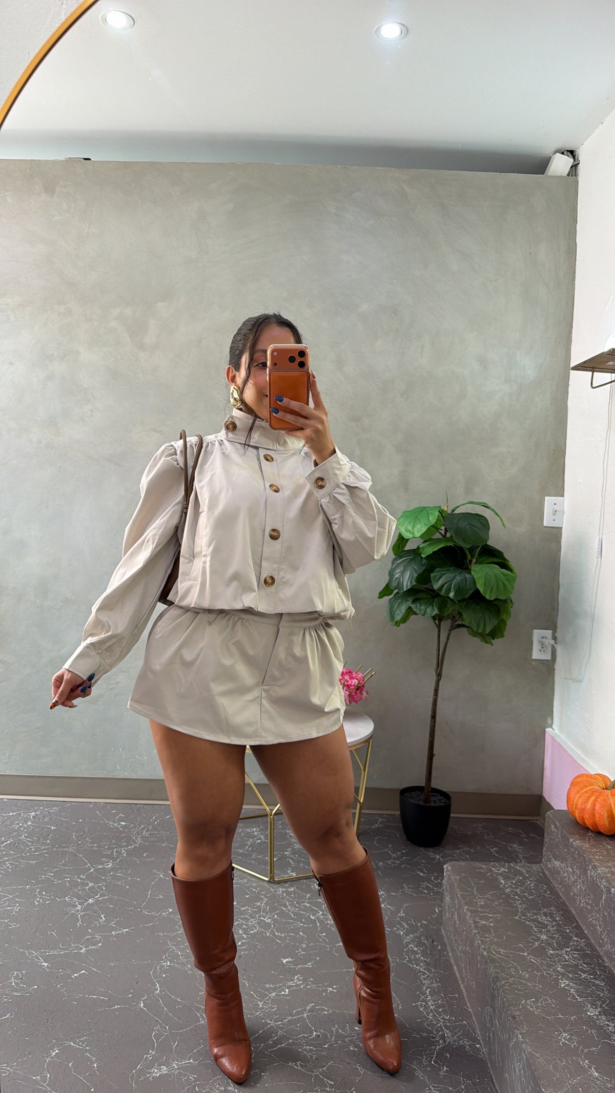 Khaki Mock Set