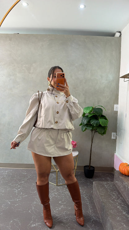 Khaki Mock Set