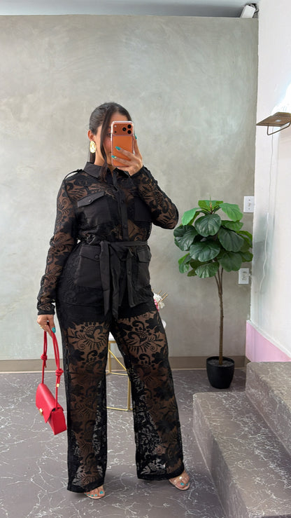 Black See Throu Set