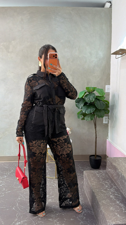 Black See Throu Set