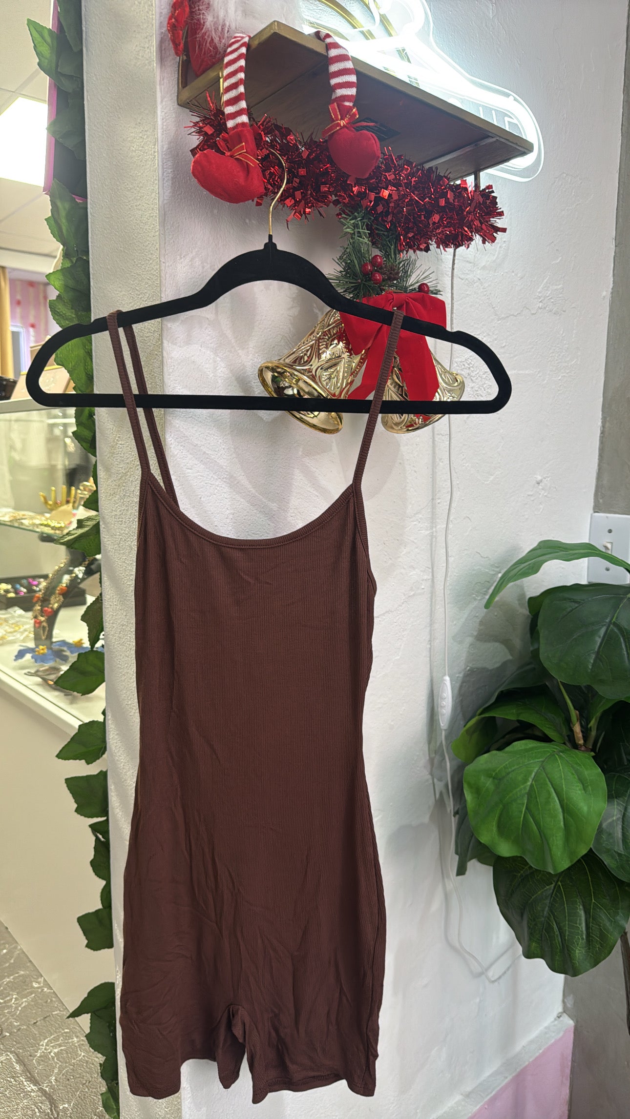 Brown basic jumpsuit