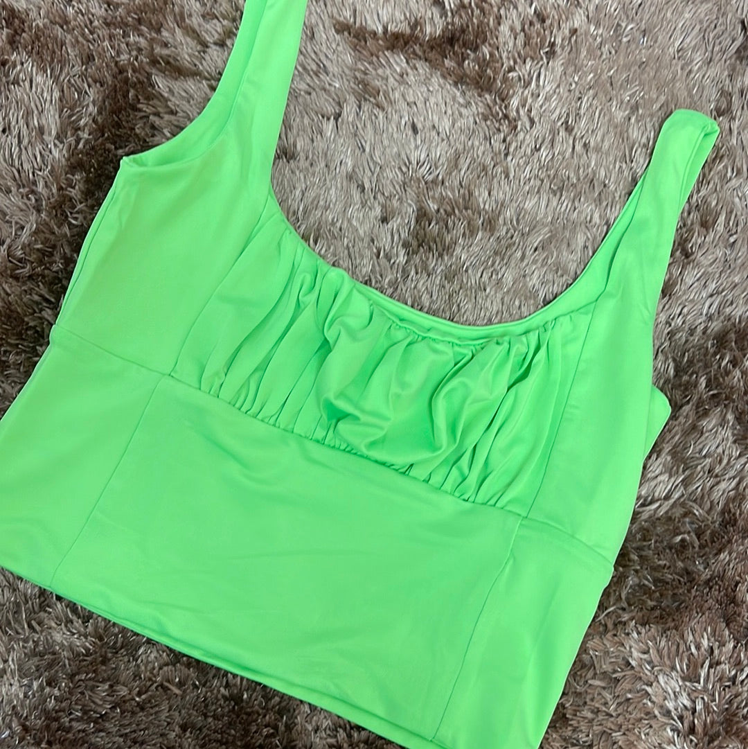 Basic Neon Green crop